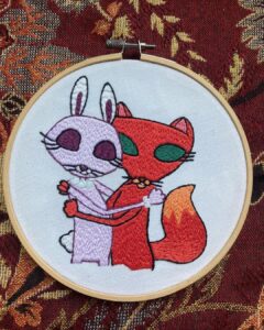 Bordado Bunny and Fox